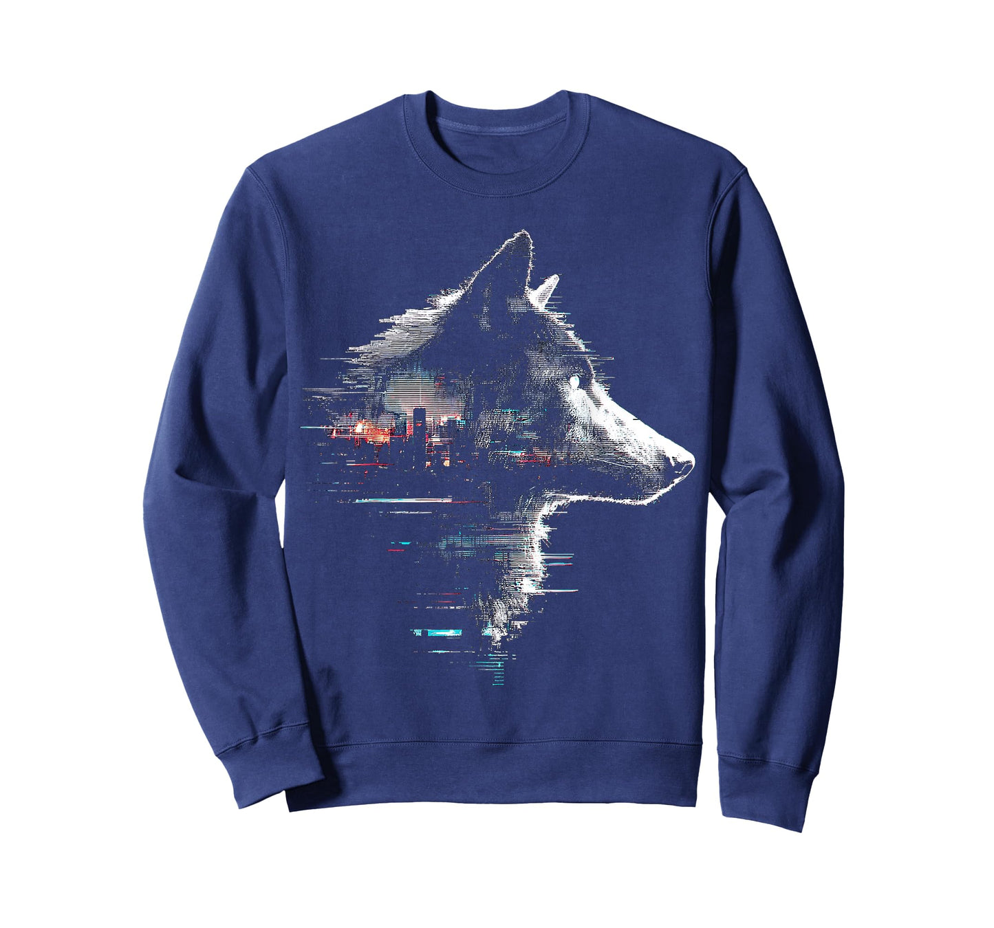 Wolf Face Portrait Abstract Art Animal Lover Motif Wolf T-Shirt