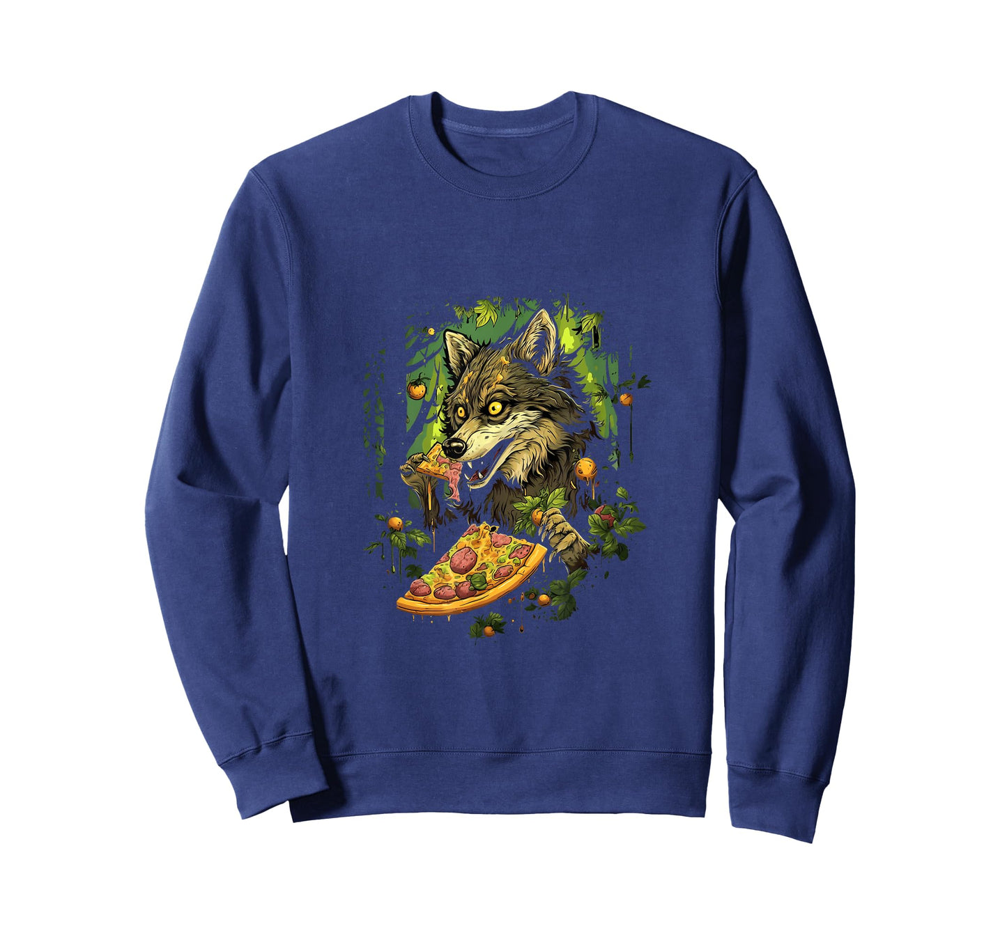 Wolf Eating Pizza Forest Wolves Animal T-Shirt