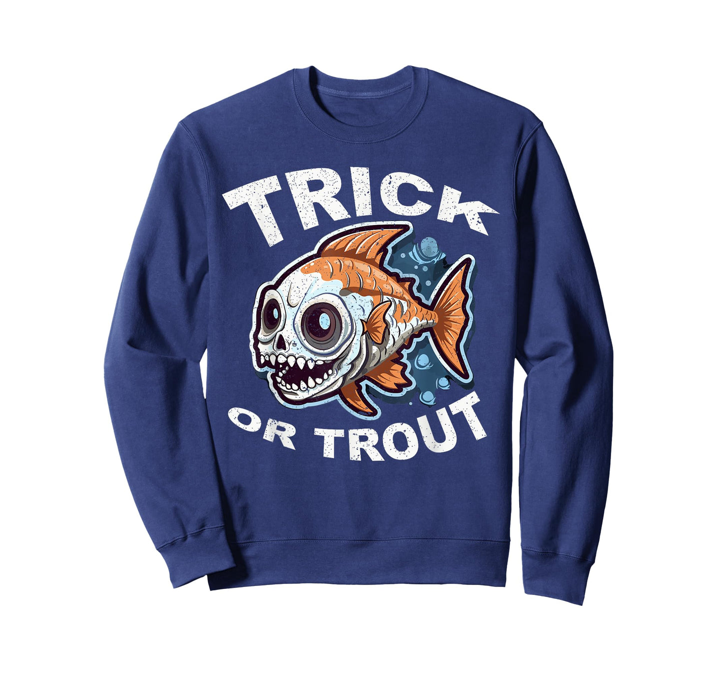 Fish Halloween Fishing Trick Or Treat Spooky Fisherman T-Shirt