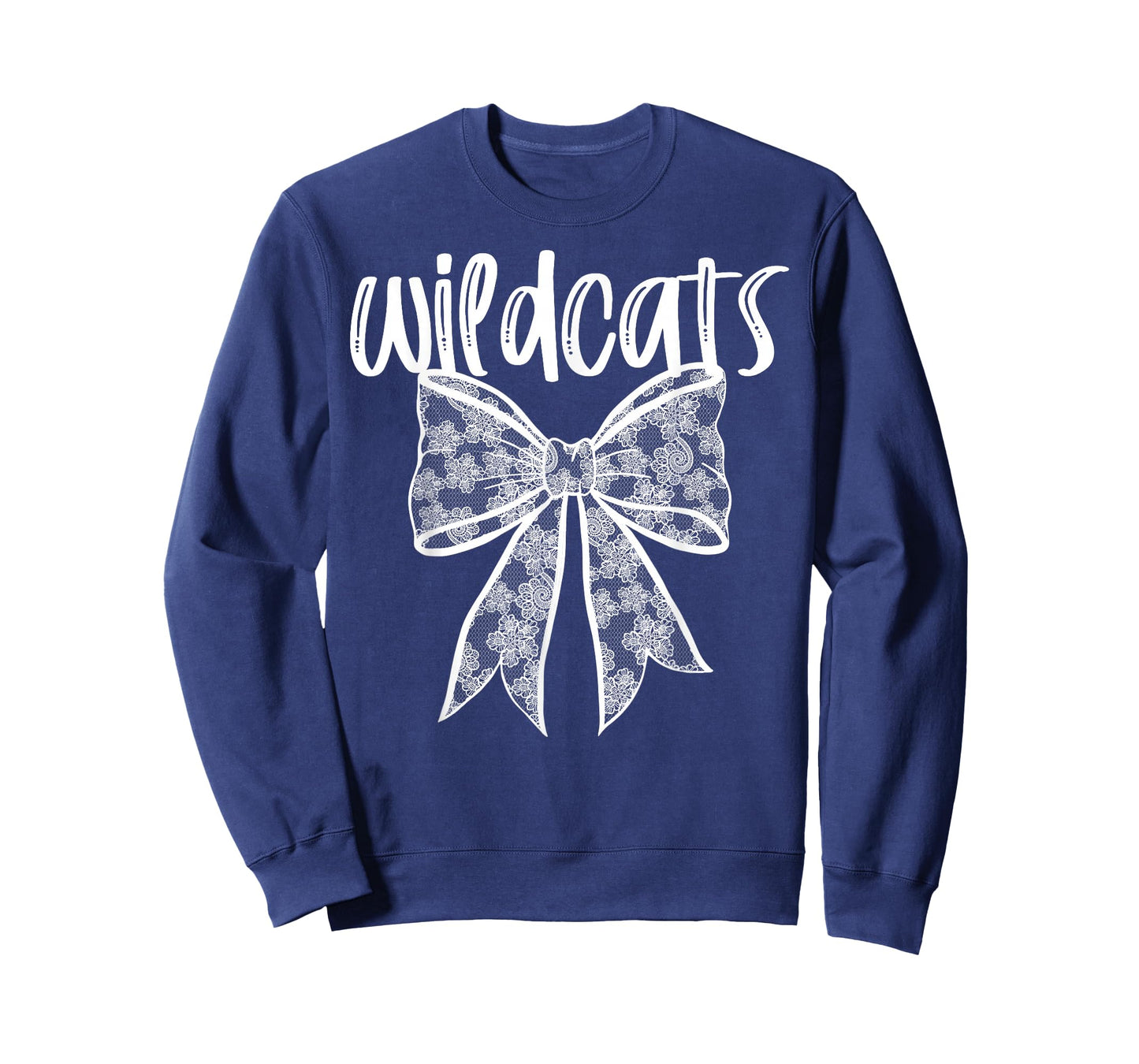 Wildcats Coquette Aesthetic Girly Team Mascot Lace Bow T-Shirt