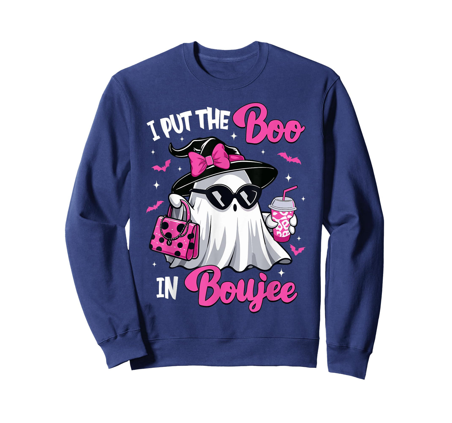 Boujee Boo Jee Spooky Ghost Pink Halloween Pumpkin Costumes T-Shirt