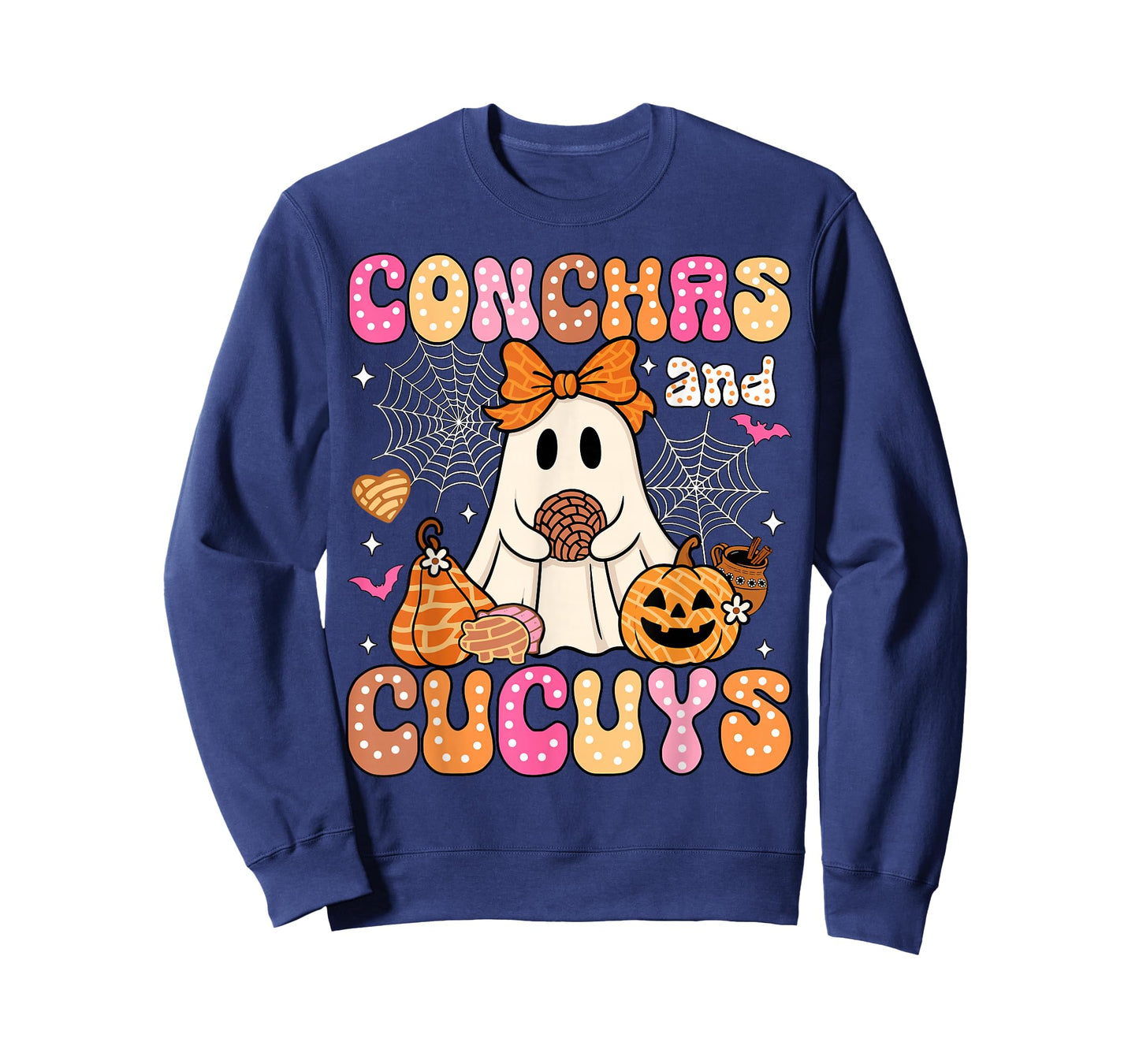 Cute Conchas and Cucuys Ghost Funny Mexican Halloween Ghost T-Shirt