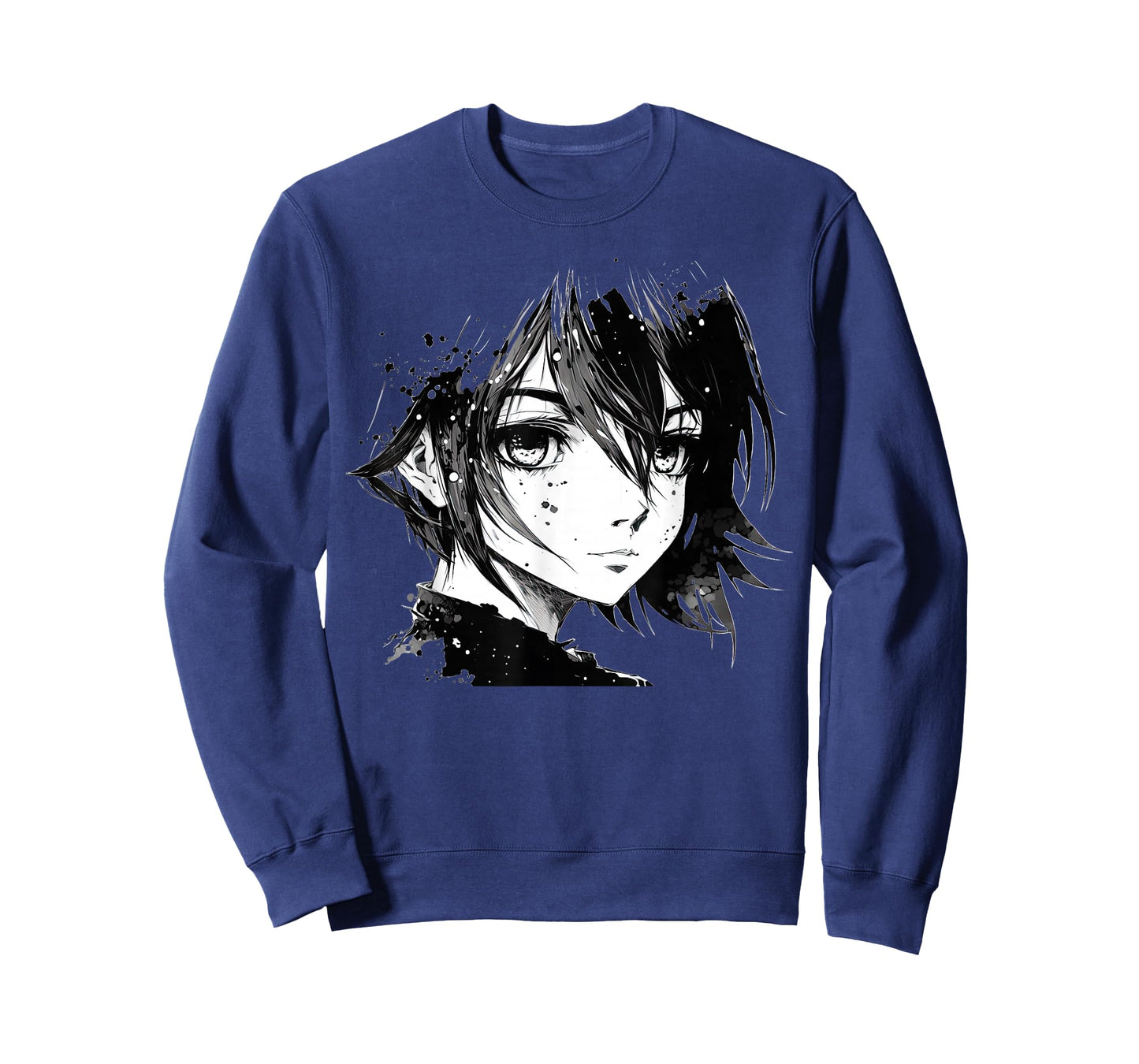Anime Girl Anime Eyes Ink Art Sketch Drawing for Girls Teens T-Shirt