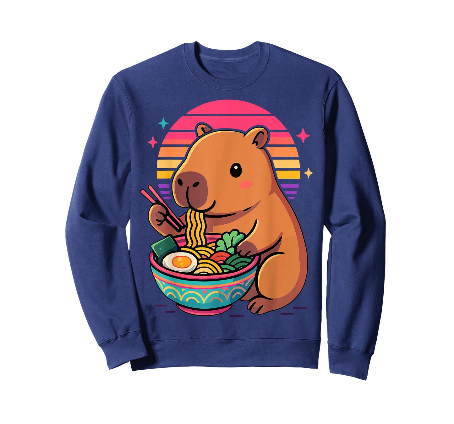 Anime Capybara Eating Ramen T-Shirt
