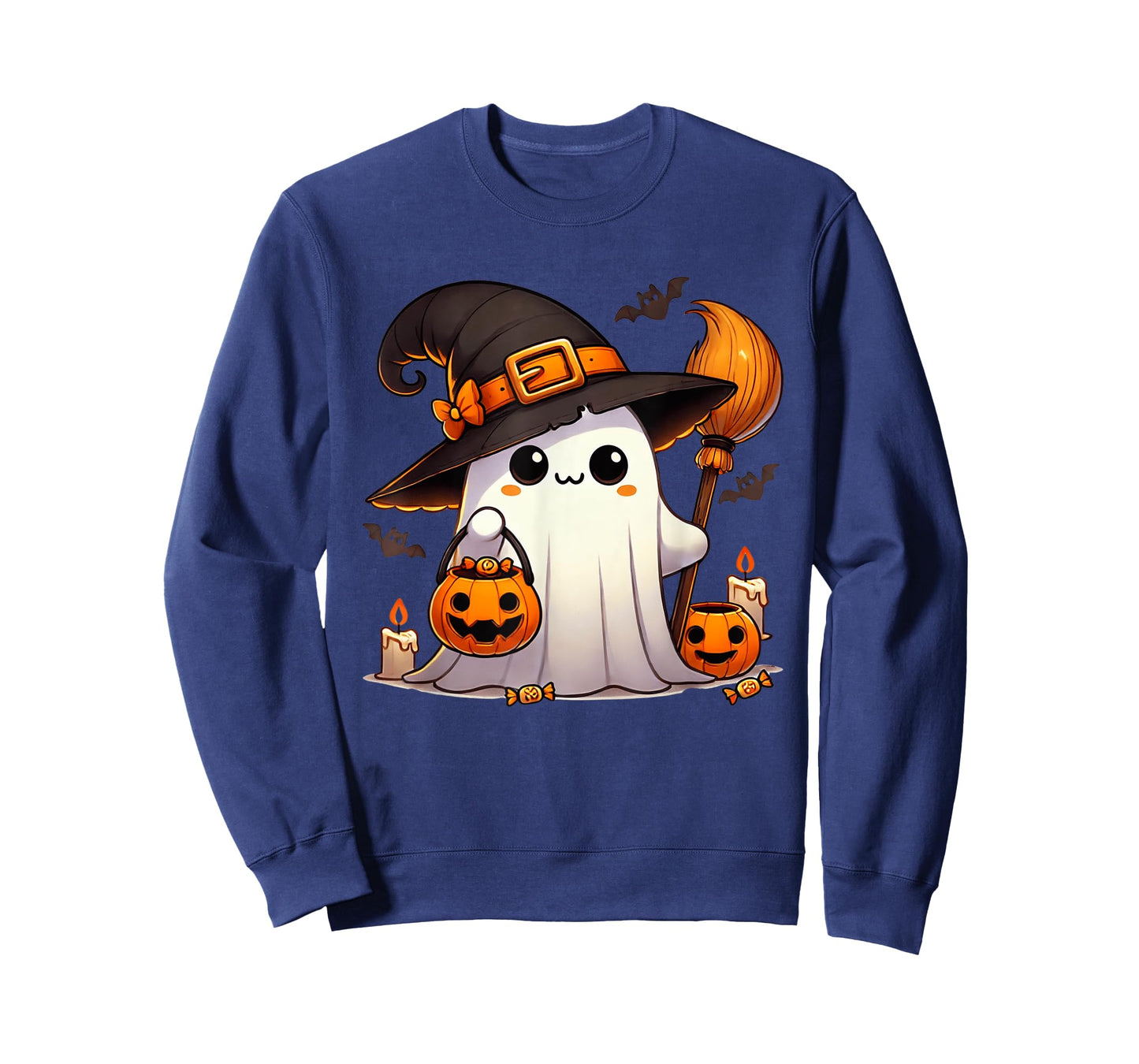 Ghost Halloween Cute Witch Ghost Trick or Treat Candy Kids T-Shirt