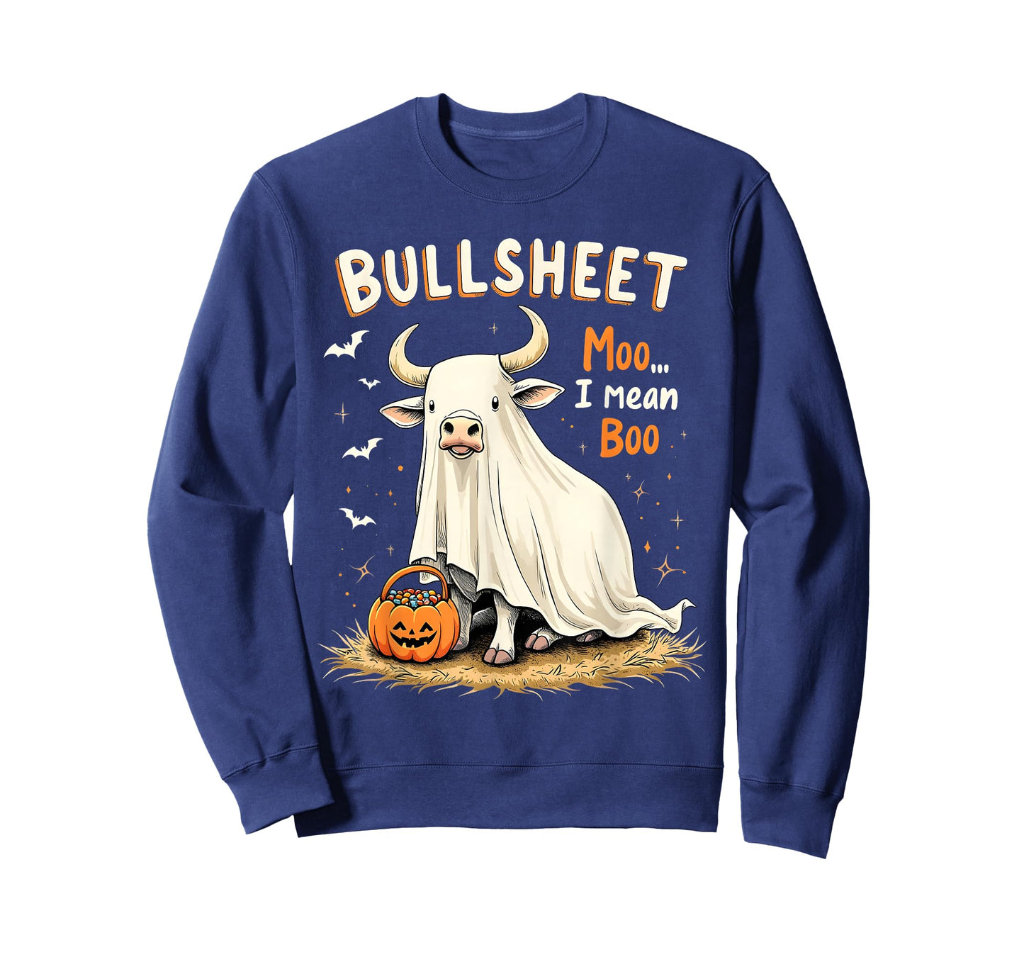 Bullsheet Cow Ghost Pun Funny Halloween Trick or Treat T-Shirt