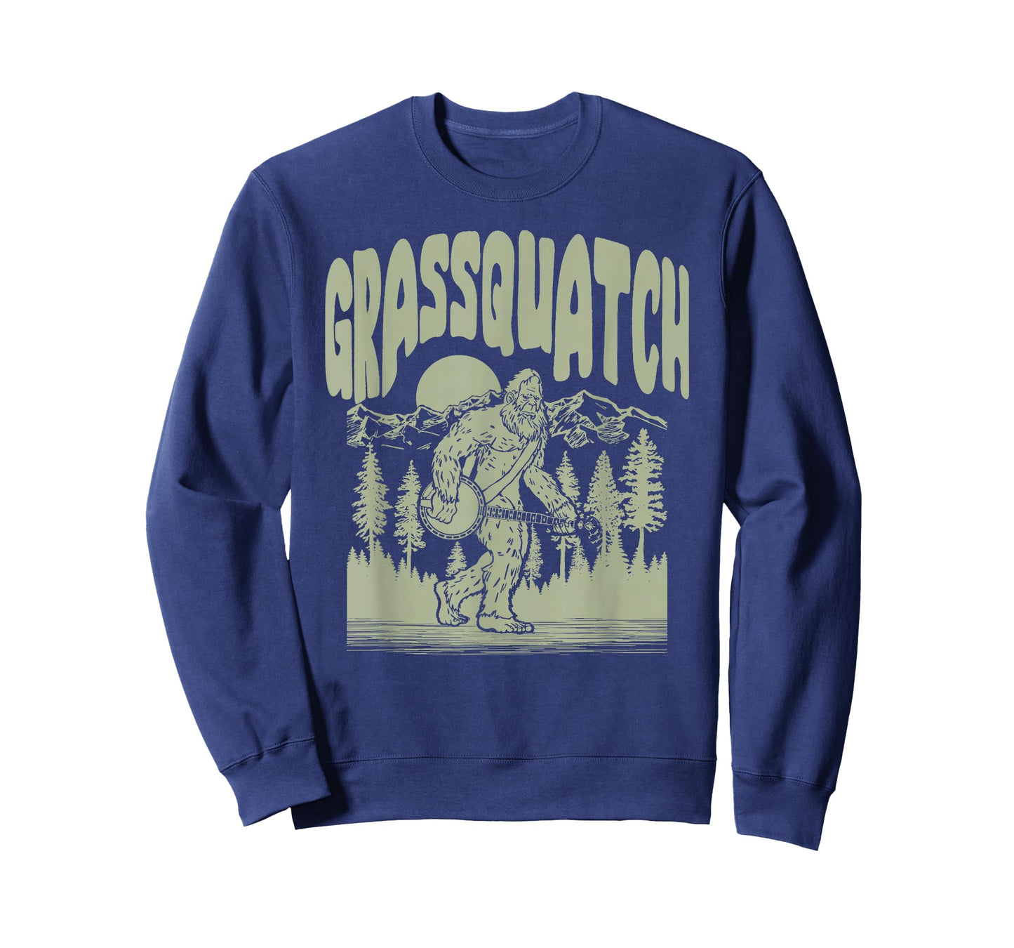 Grassquatch! Funny Bigfoot Banjo Bluegrass Sasquatch Outdoor T-Shirt