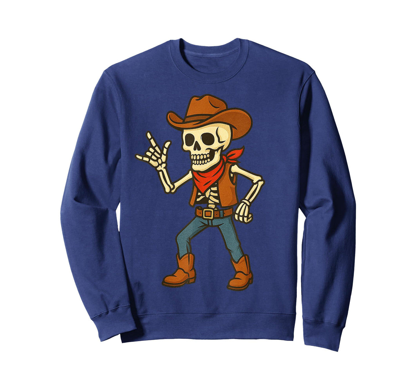 Funny Kids Halloween Bruh Costume, Spooky Cowboy Skeleton T-Shirt