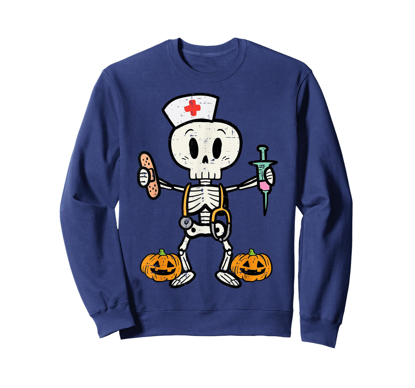 Halloween Nicu Nurse Skeleton Scrub Top Costume Women Men T-Shirt