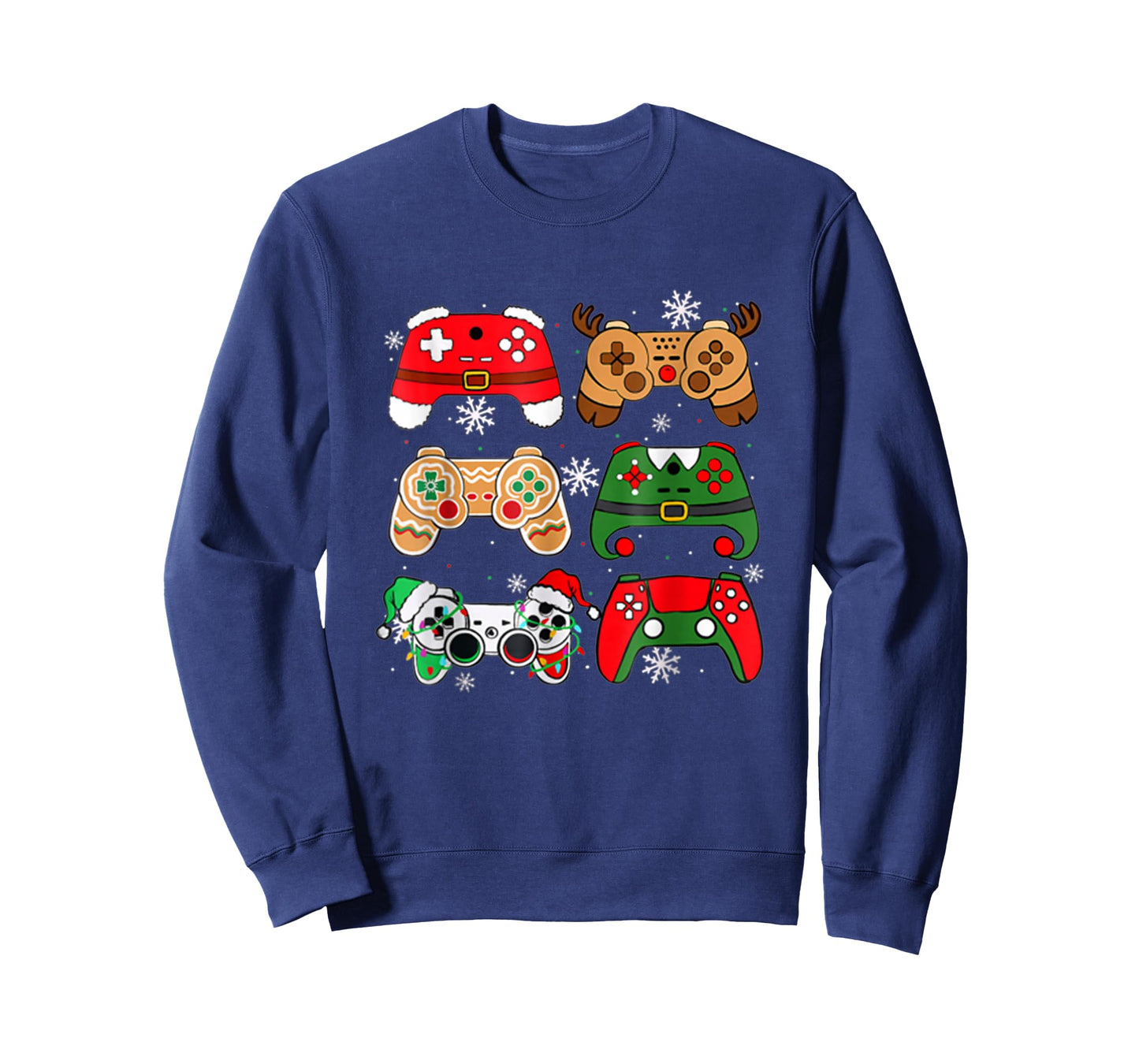Boys Christmas Shirt Santa Elf Gaming Controllers Gamer Xmas T-Shirt