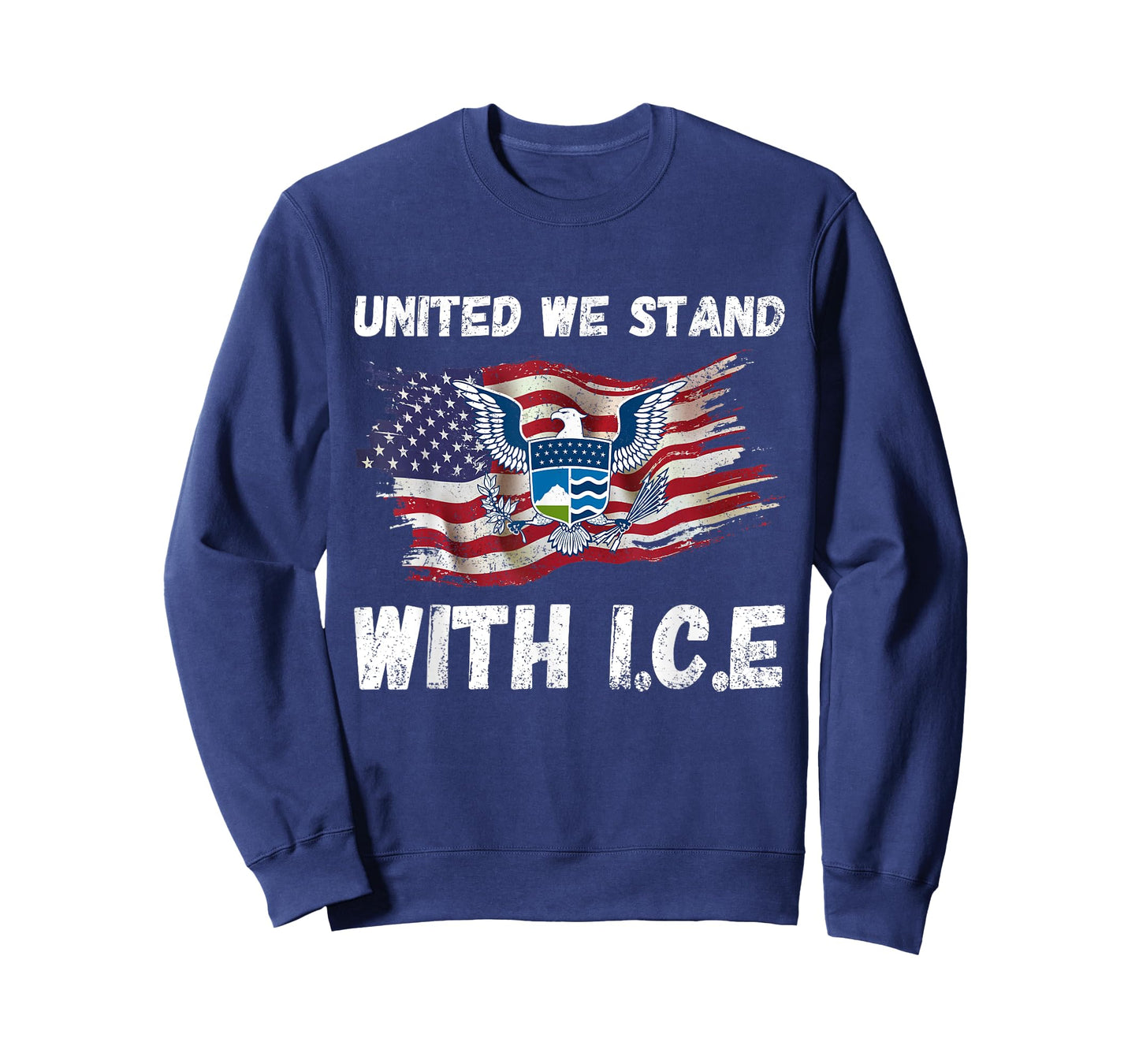 United We Stand With ICE Funny Men Women Vintage T-Shirt