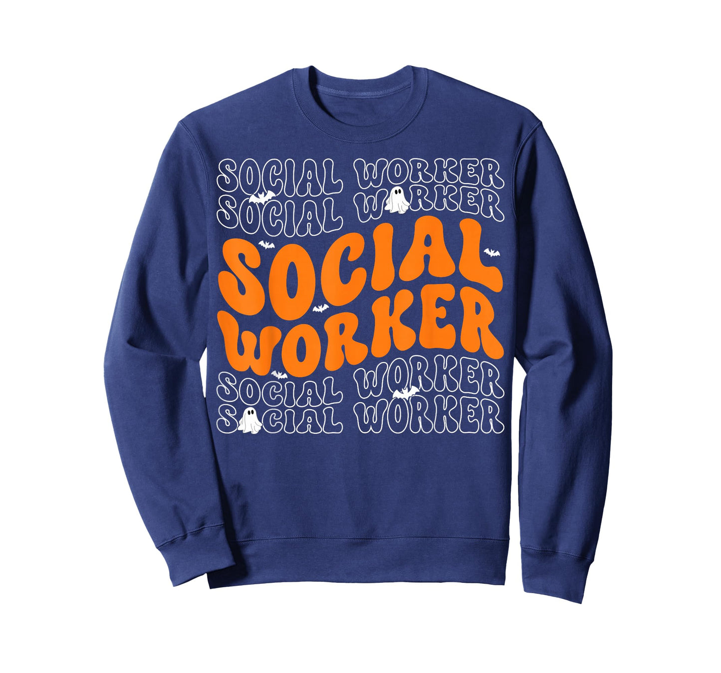 Spooky Social Worker Ghost Halloween Costume Men Women T-Shirt