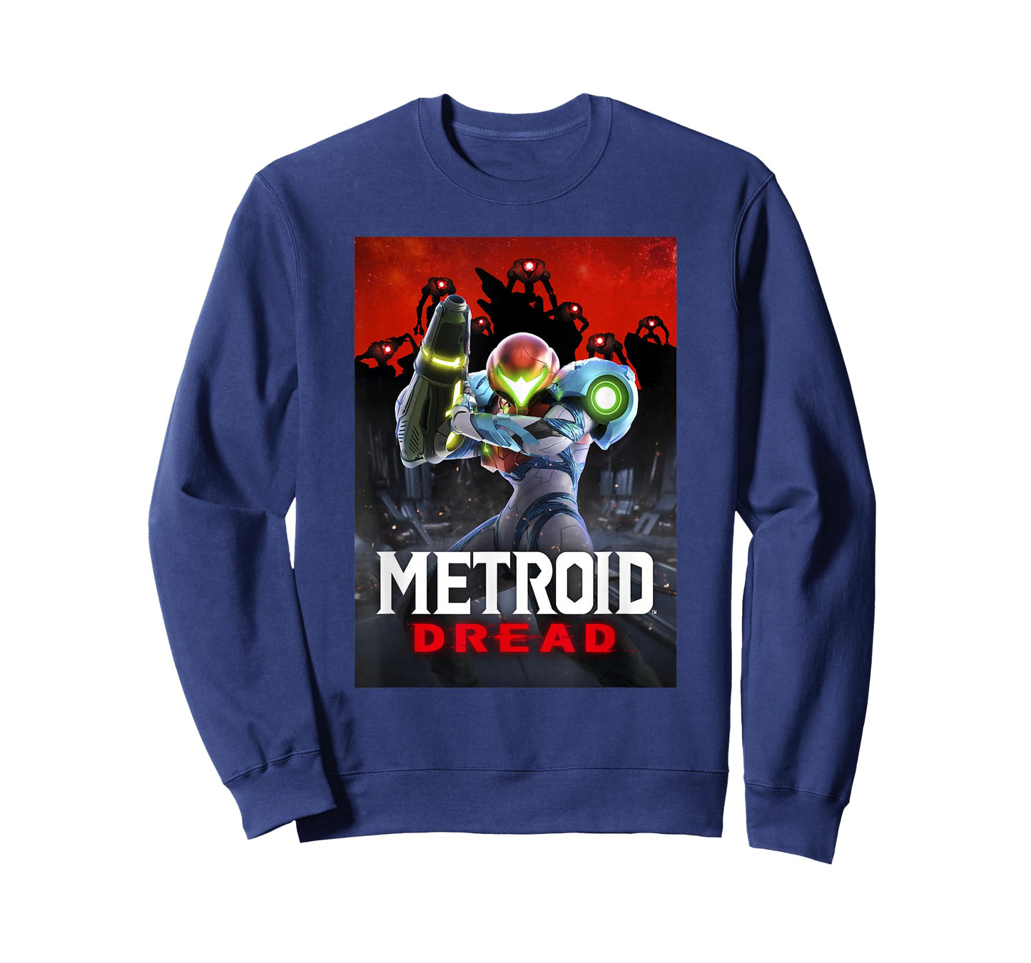 Metroid Dread Samus Surrounded Red Planet Battle Poster T-Shirt