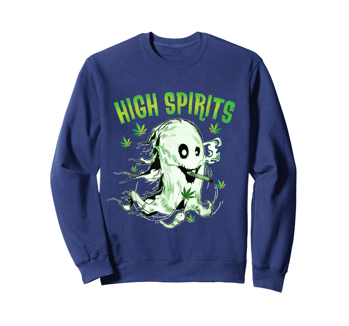 Ghost Smoking Weed Pot 420 Funny Cannabis Halloween T-Shirt