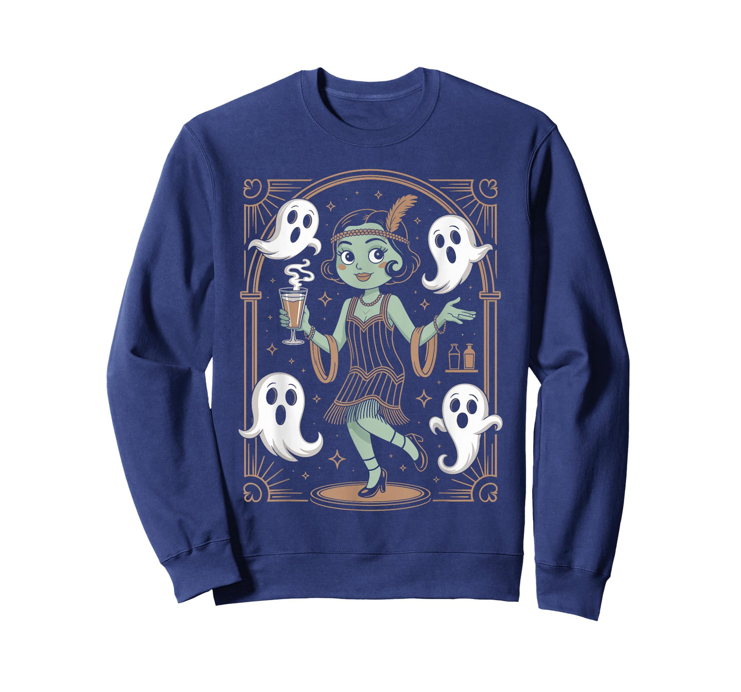 Spooky Ghost Flapper 20s Great Gatsby Swanky Flapper Party T-Shirt