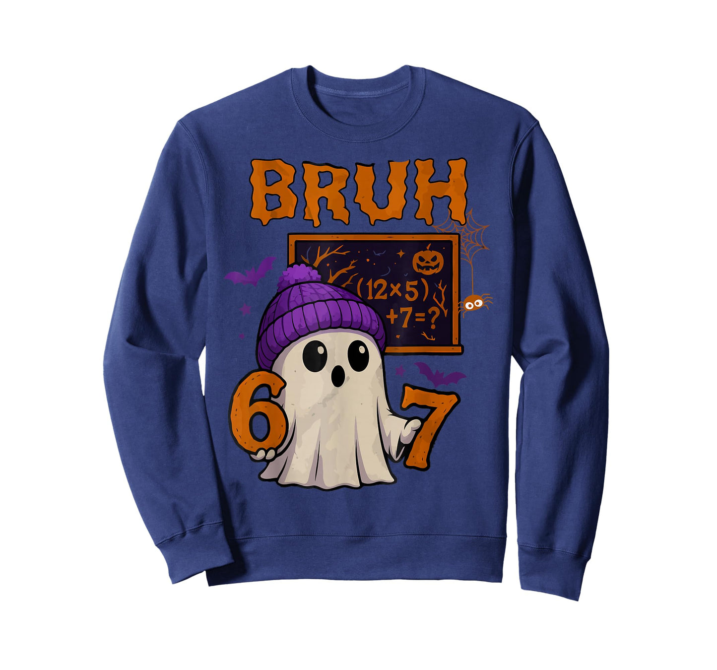 67 Teacher Halloween Ghost Six Seven Meme Math Equation Bruh T-Shirt