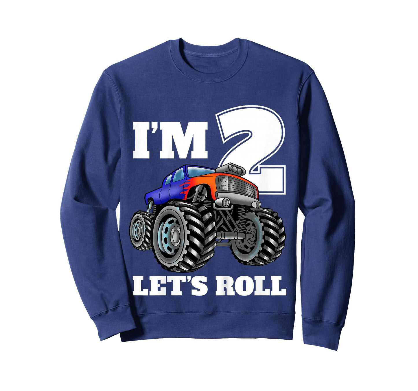 Kids Monster Truck 2nd Birthday Boy 2 Two Year Old T-Shirt
