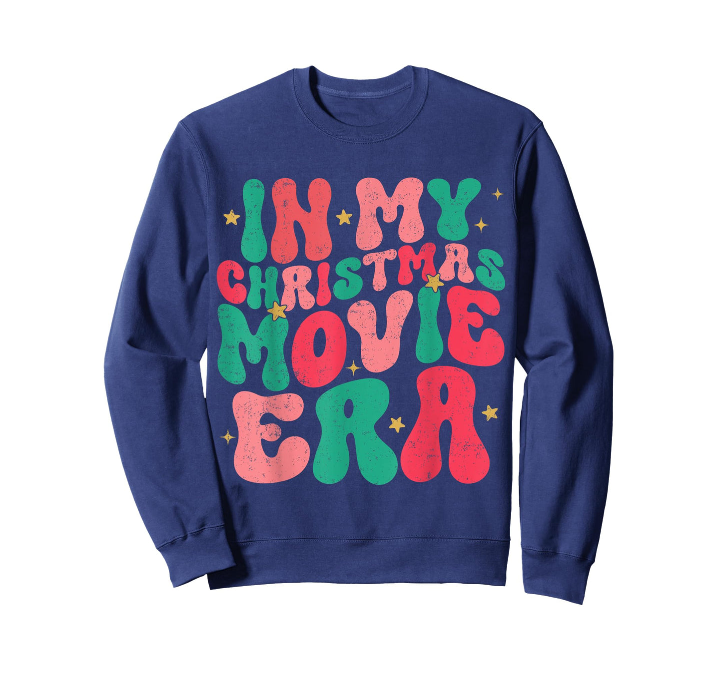 In My Christmas Movie Era Groovy Christmas Movie Watching T-Shirt