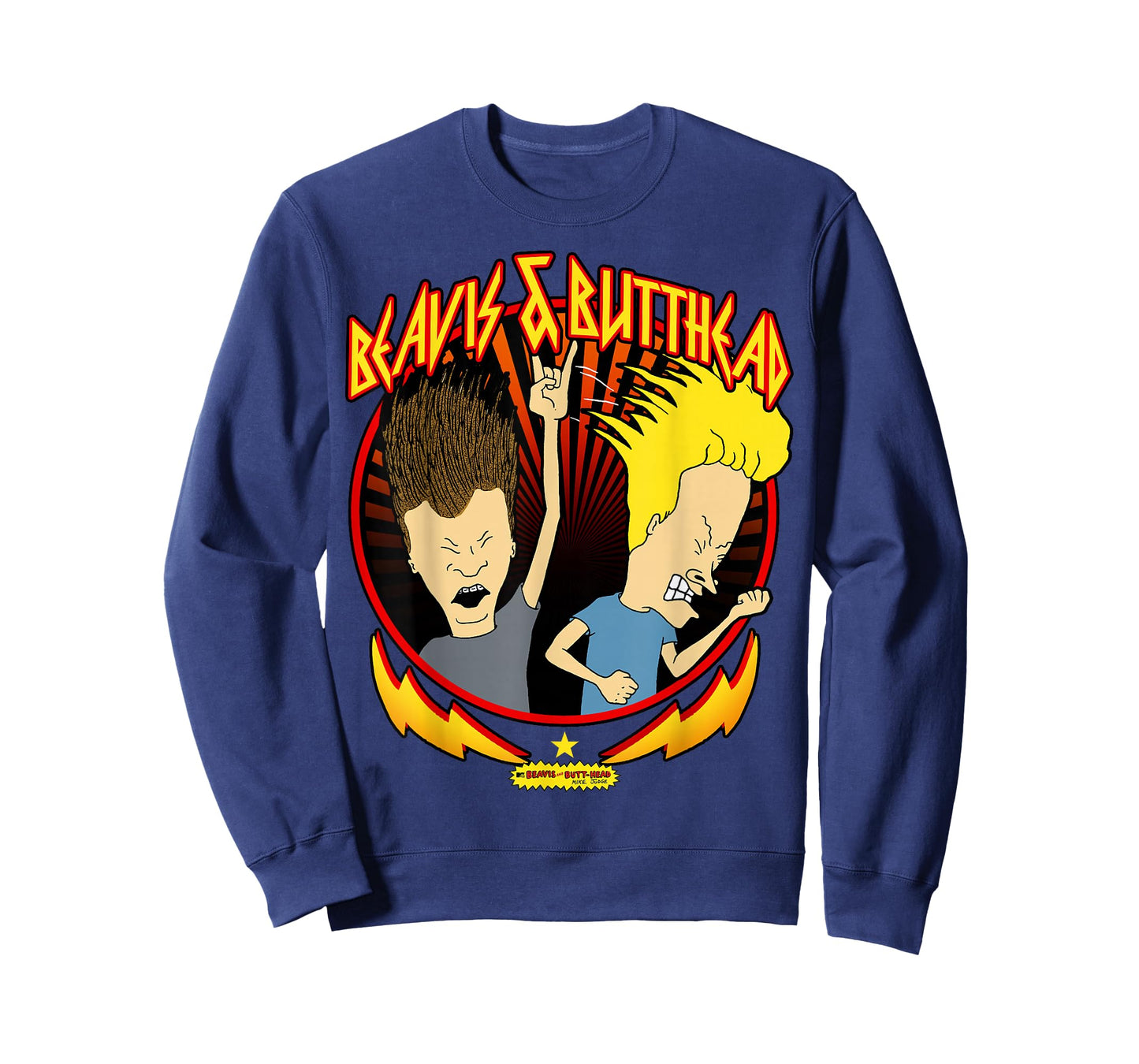 Beavis and Butt-Head Metal Colors Rock Out Graphic T-Shirt