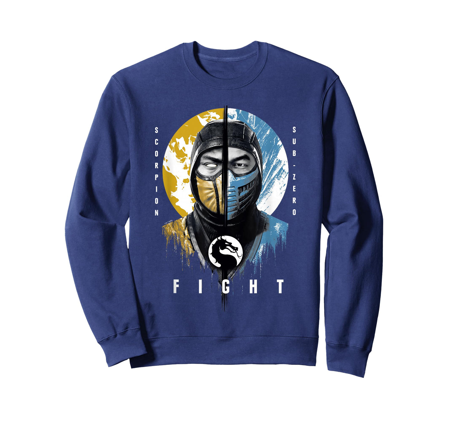 Mortal Kombat Klassic Scorpion Vs Sub-Zero Fight Portrait T-Shirt