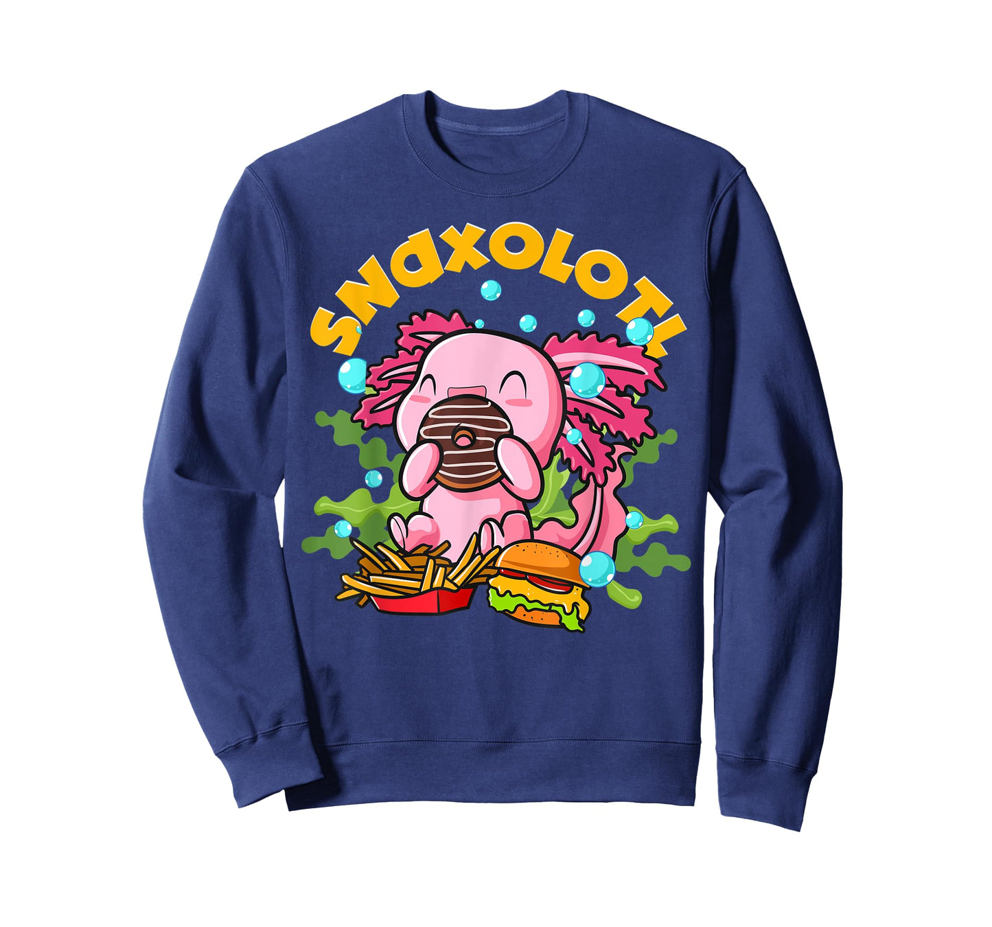Axolotl Cookie Food Snaxolotl Snackalotl Kawaii Anime Lizard T-Shirt