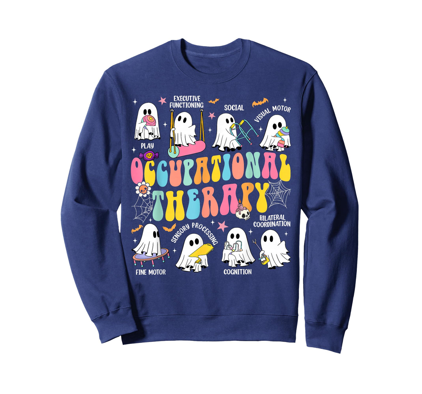 Halloween OT Occupational Therapy Therapist Spooky OTA Ghost T-Shirt