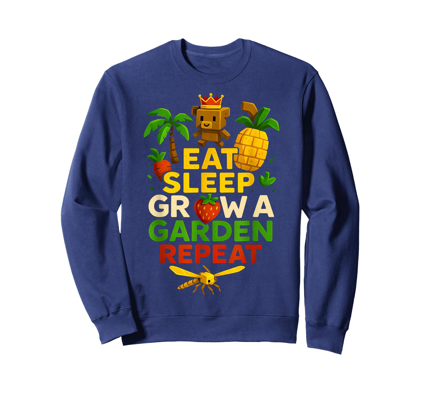 Funny Game Eat Sleep Grow A Garden Repeat Gamer Design T-Shirt