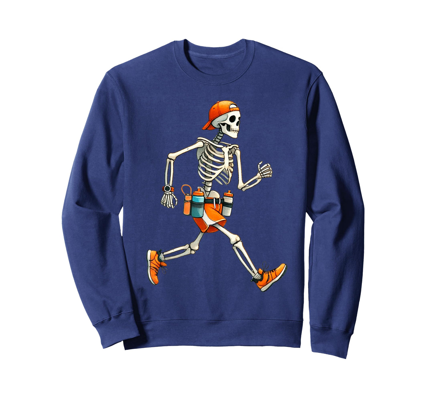 Skeleton Marathon Runner Halloween Costume Running Men Boys T-Shirt