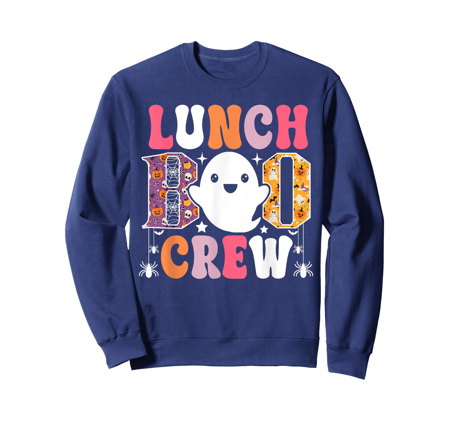 Lunch Boo Crew Funny Ghost Halloween Lunch Lady T-Shirt