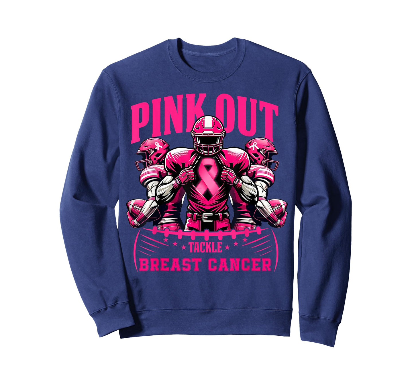 Pink Out Football Game Tackle Breast Cancer Spirit Week T-Shirt