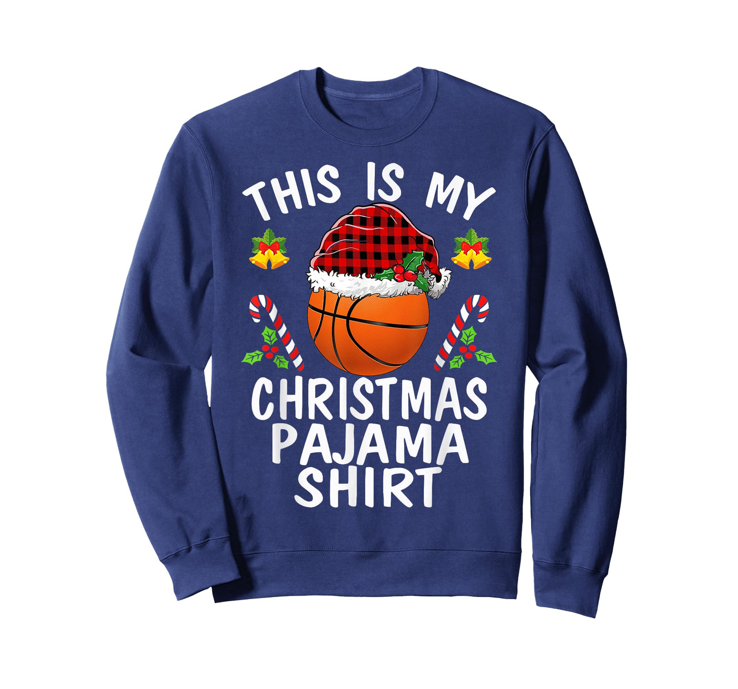 This is my Christmas Pajama shirts basketball Santa boys men T-Shirt