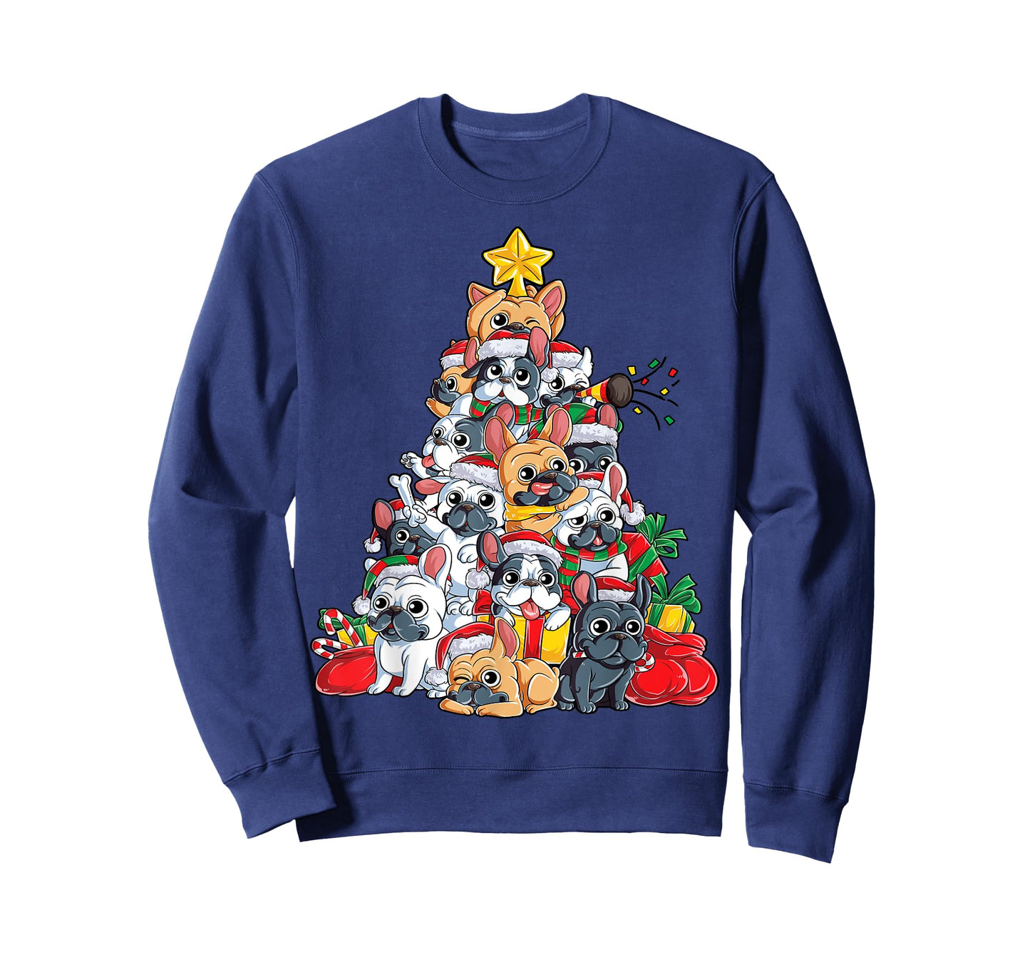 French Bulldog Christmas Tree Dog Santa Xmas Boys Dogmas T-Shirt