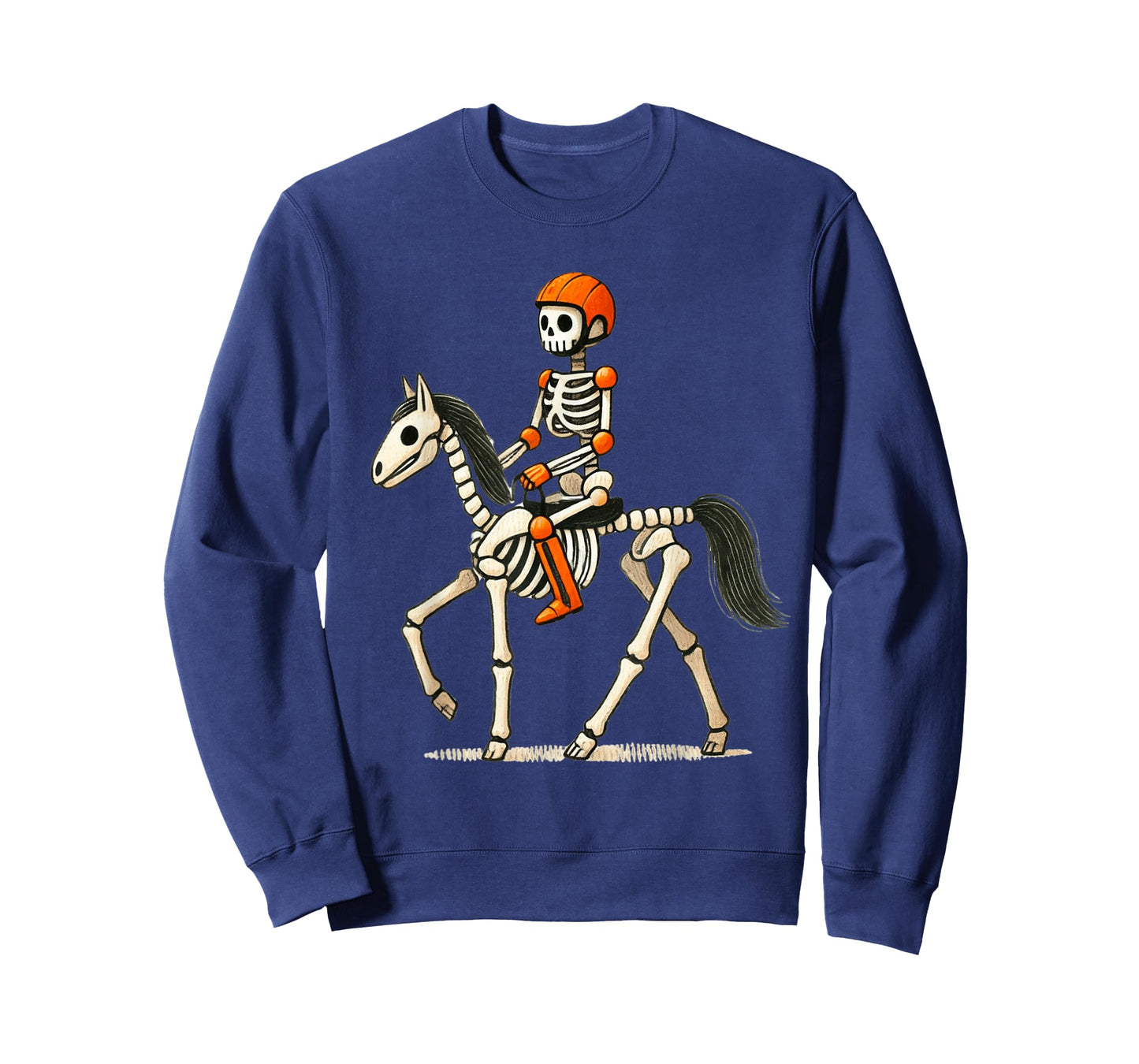 Funny Skeleton Horse Riding Halloween Costume Men Women T-Shirt