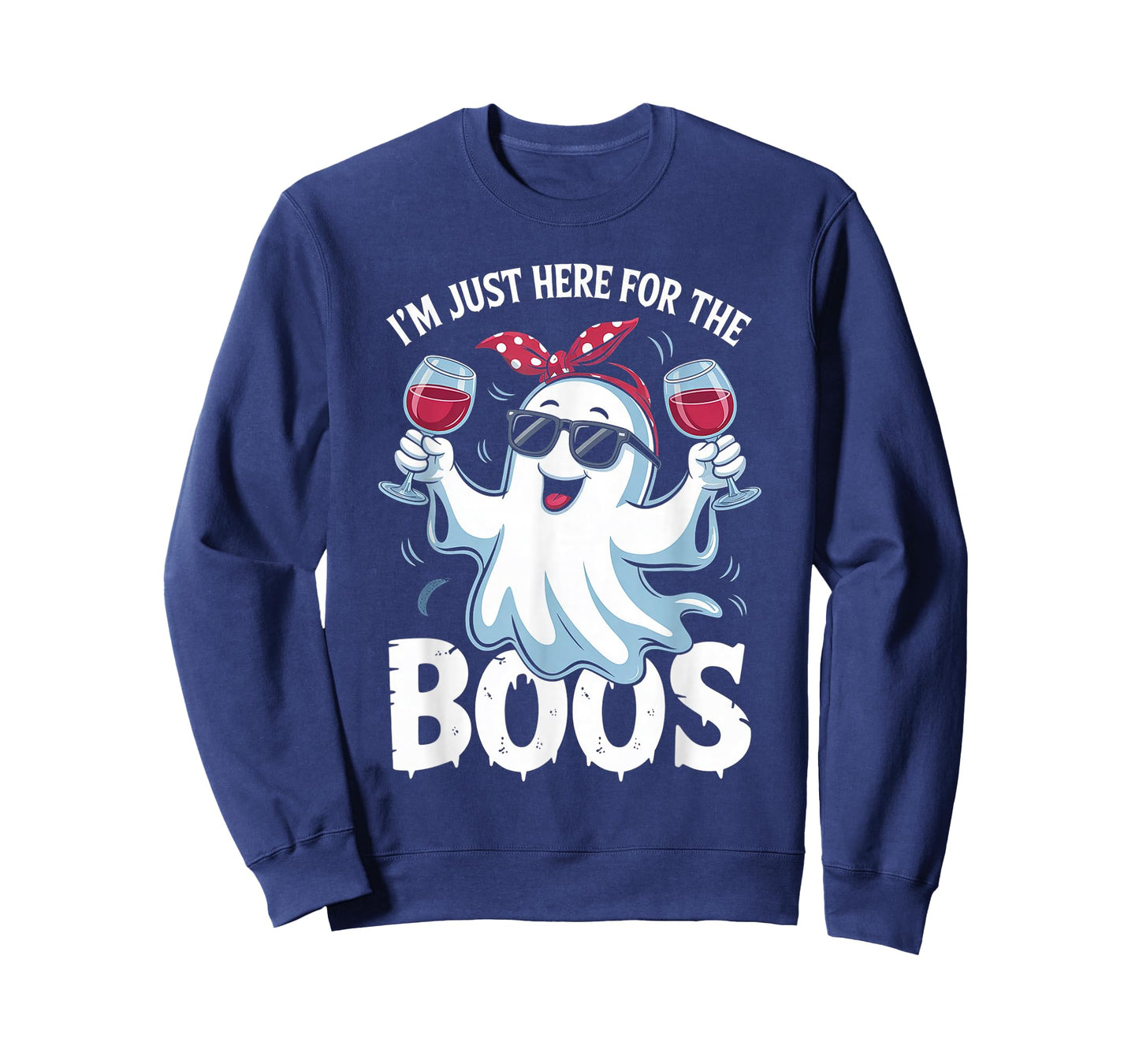 I'm Just Here for The Boos Cute Ghost Funny Halloween Women T-Shirt