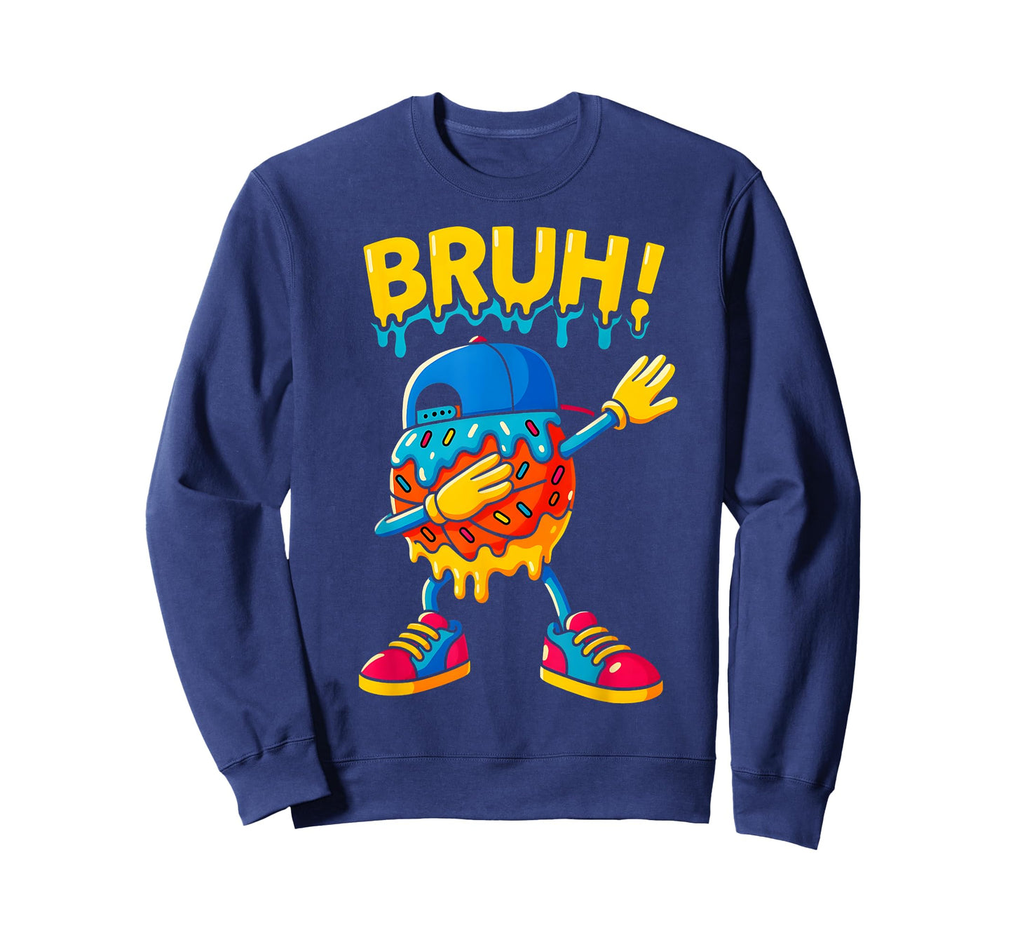 Basketball Ice Cream Drip Boys Girls Cute Dabbing Game Day T-Shirt