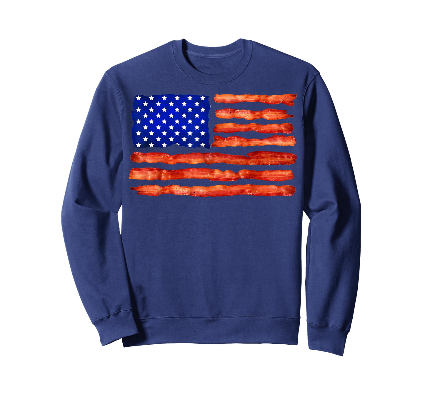 Cool USA Bacon Flag | Funny Foodie Patriot Meat Eater Gift T-Shirt