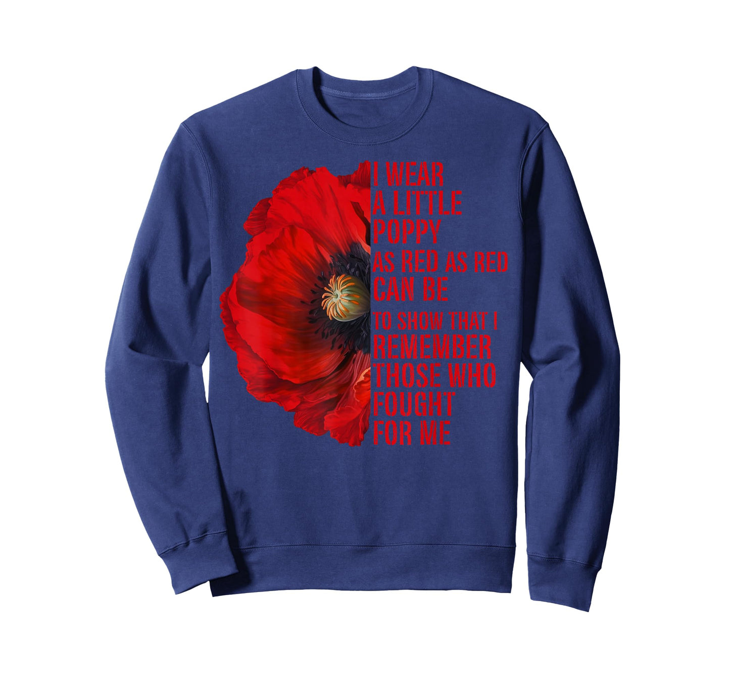 Veterans Memorial Day We Never Forget Red Poppy Flower USA T-Shirt