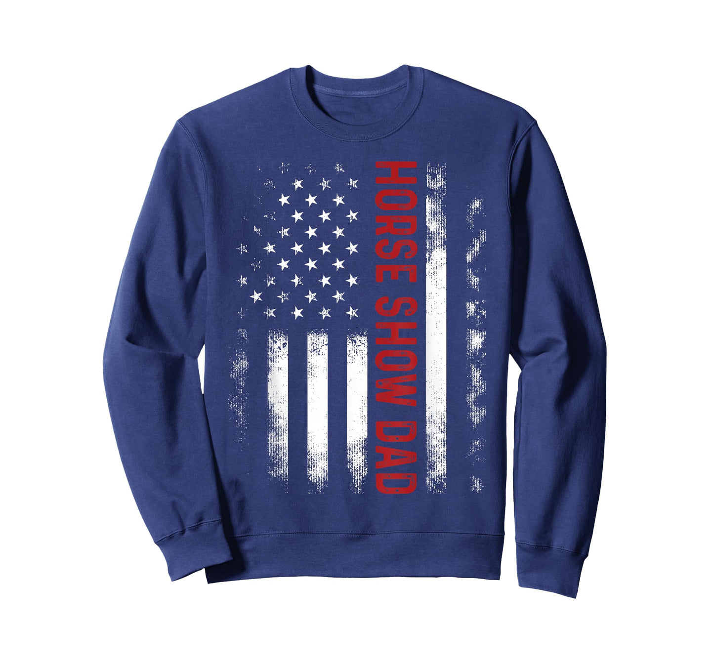 Funny Horse Show Dad America US Flag Patriot - Vintage T-Shirt