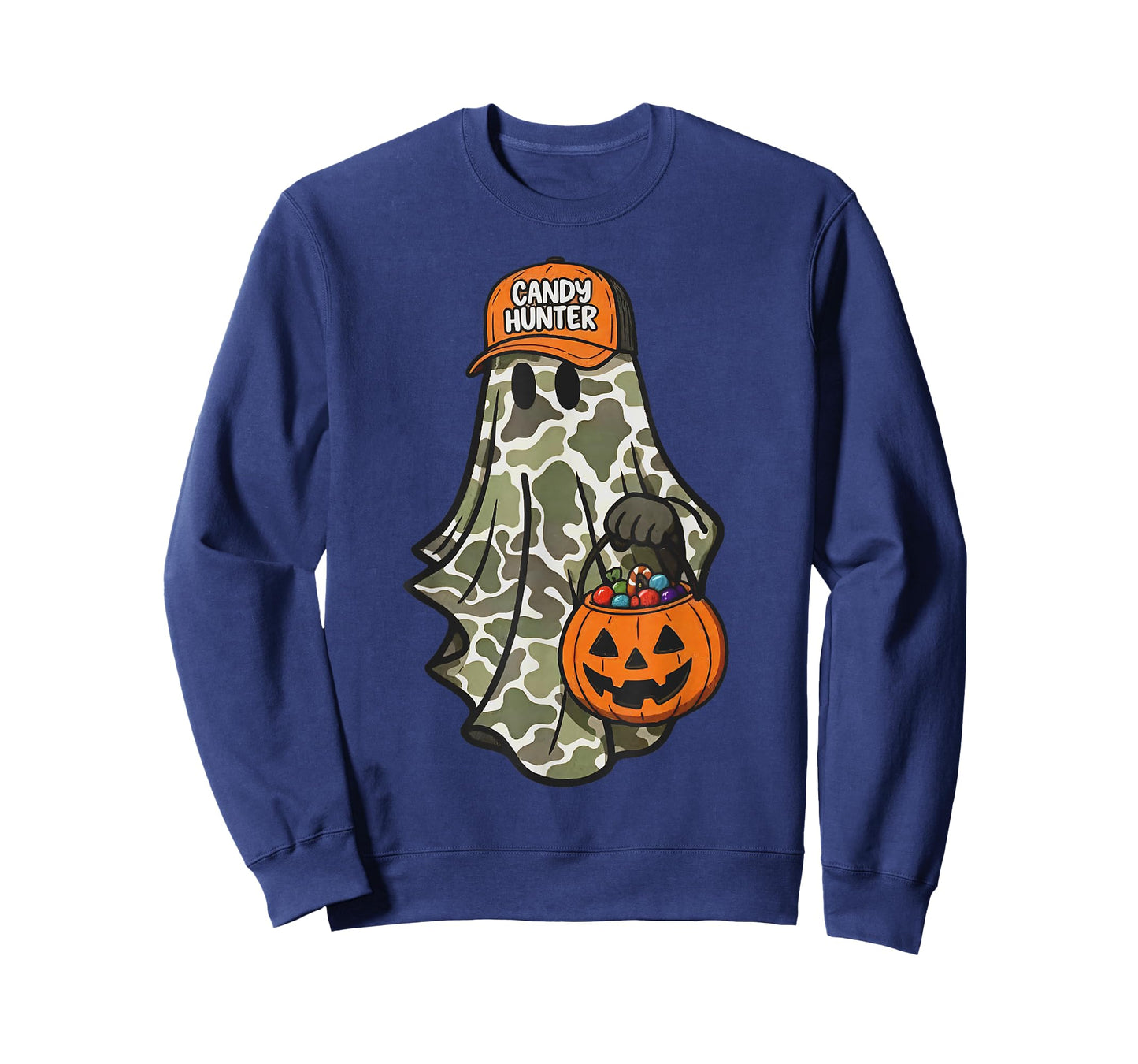 Halloween Camo Ghost Jack O Lantern Pumpkin for Kids Boys T-Shirt