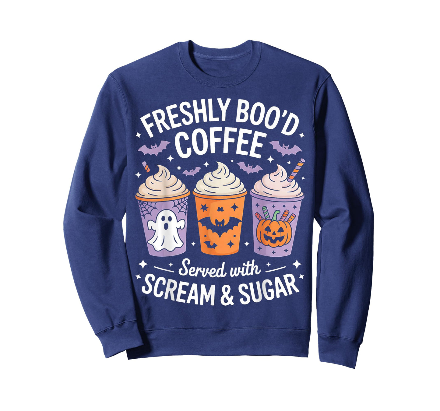 Retro Freshly Boo'd Coffee Lovers Ghost Halloween T-Shirt