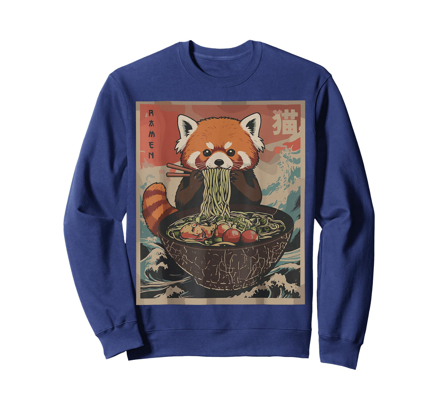 Ramen Japanese Graphic Tees Red Panda Anime Shirts for Men T-Shirt