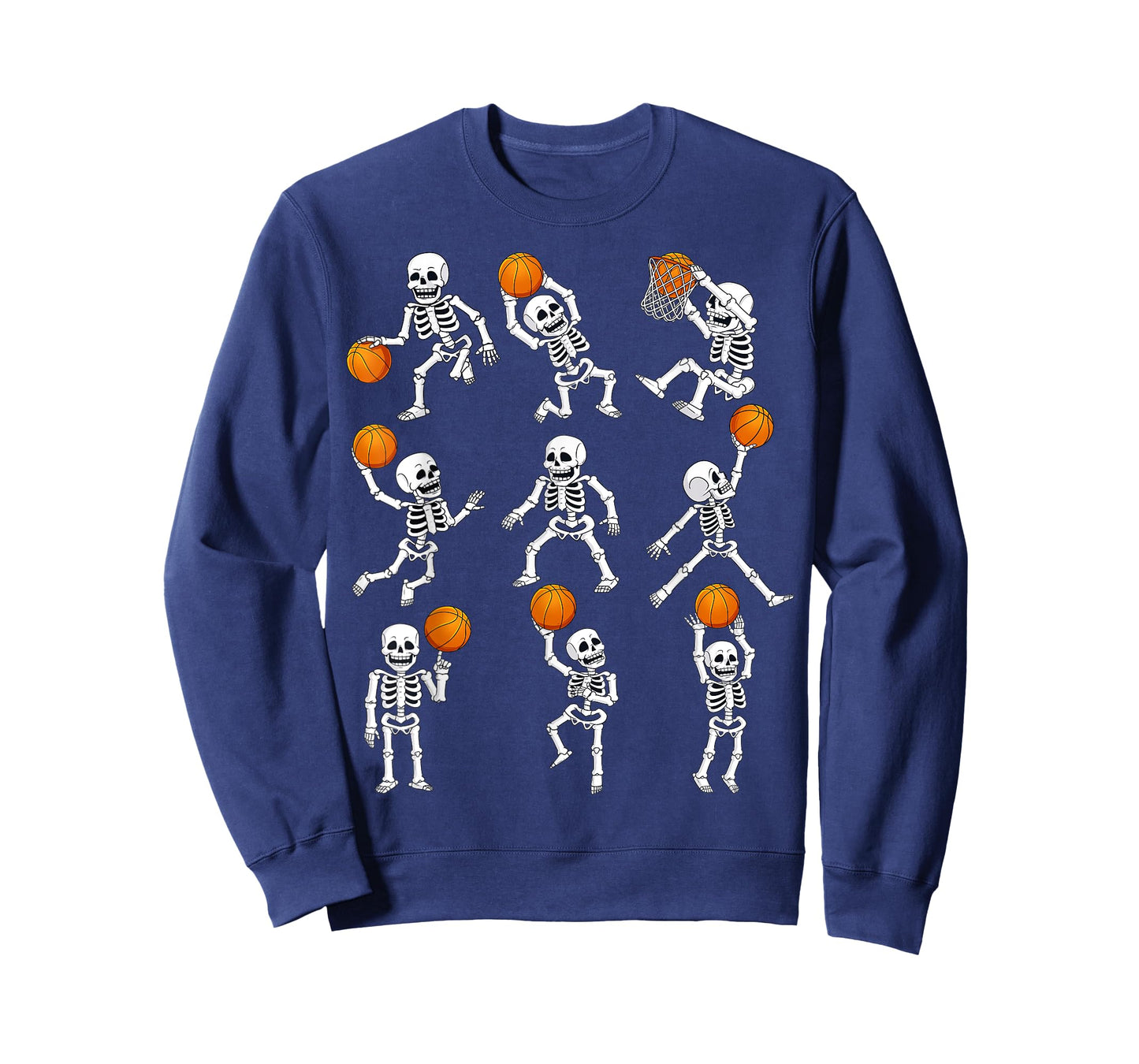 Halloween Basketball Skeletons Dunking Dribble Boys Kids T-Shirt