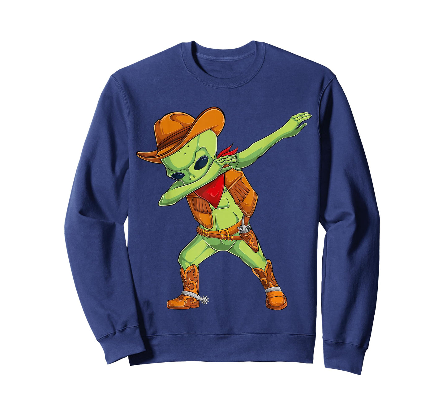 Dabbing alien cowboy costume Halloween kids UFO cosplay men T-Shirt