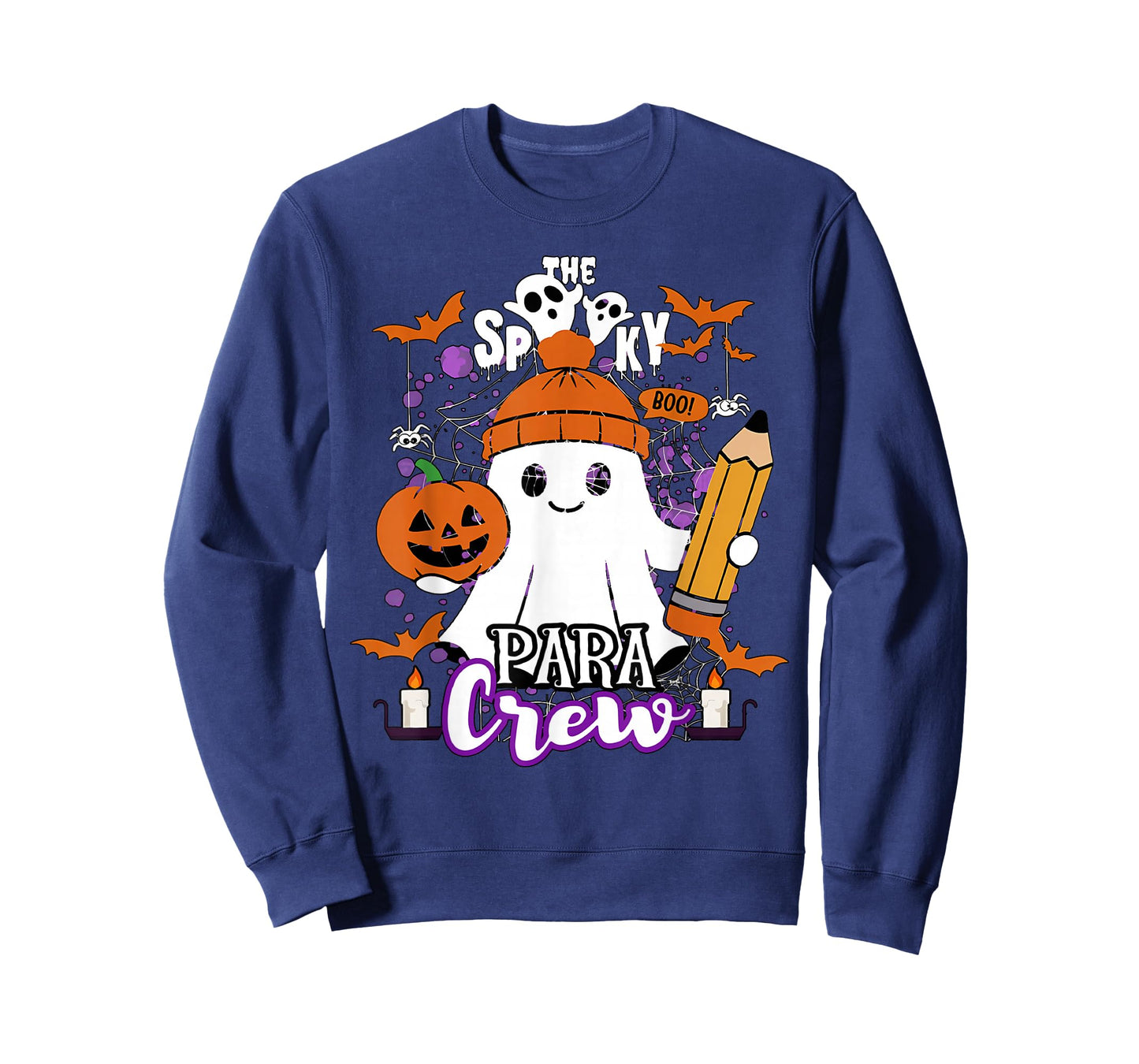 Spooky para Crew Ghost Halloween Paraprofessional Teacher T-Shirt
