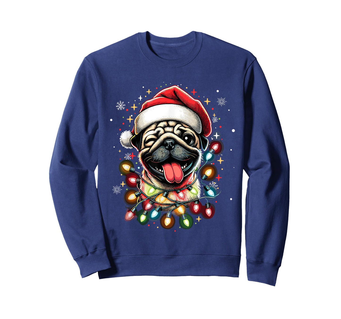 Pug Christmas Tree Dog Santa Xmas Boys Girls Merry Dogmas T-Shirt