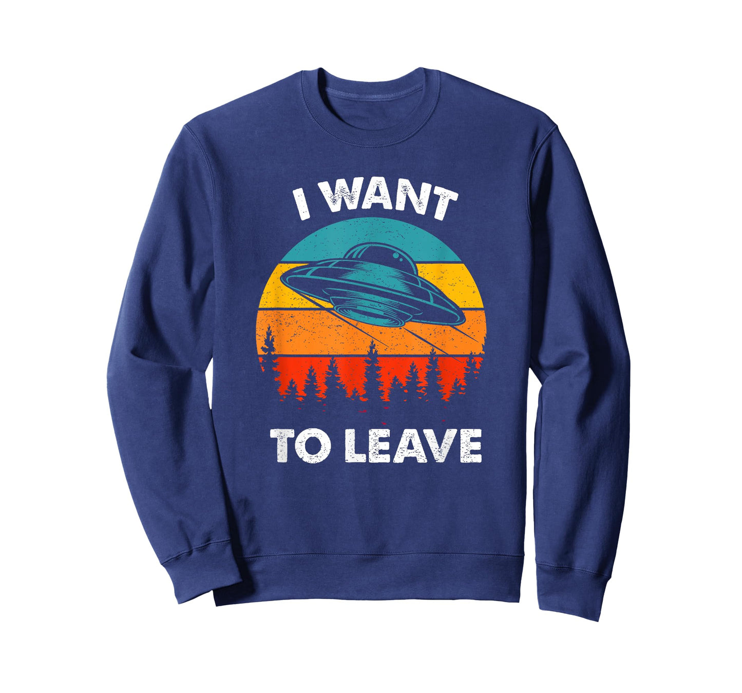 Funny Alien I want to leave Retro Vintage Style T-Shirt