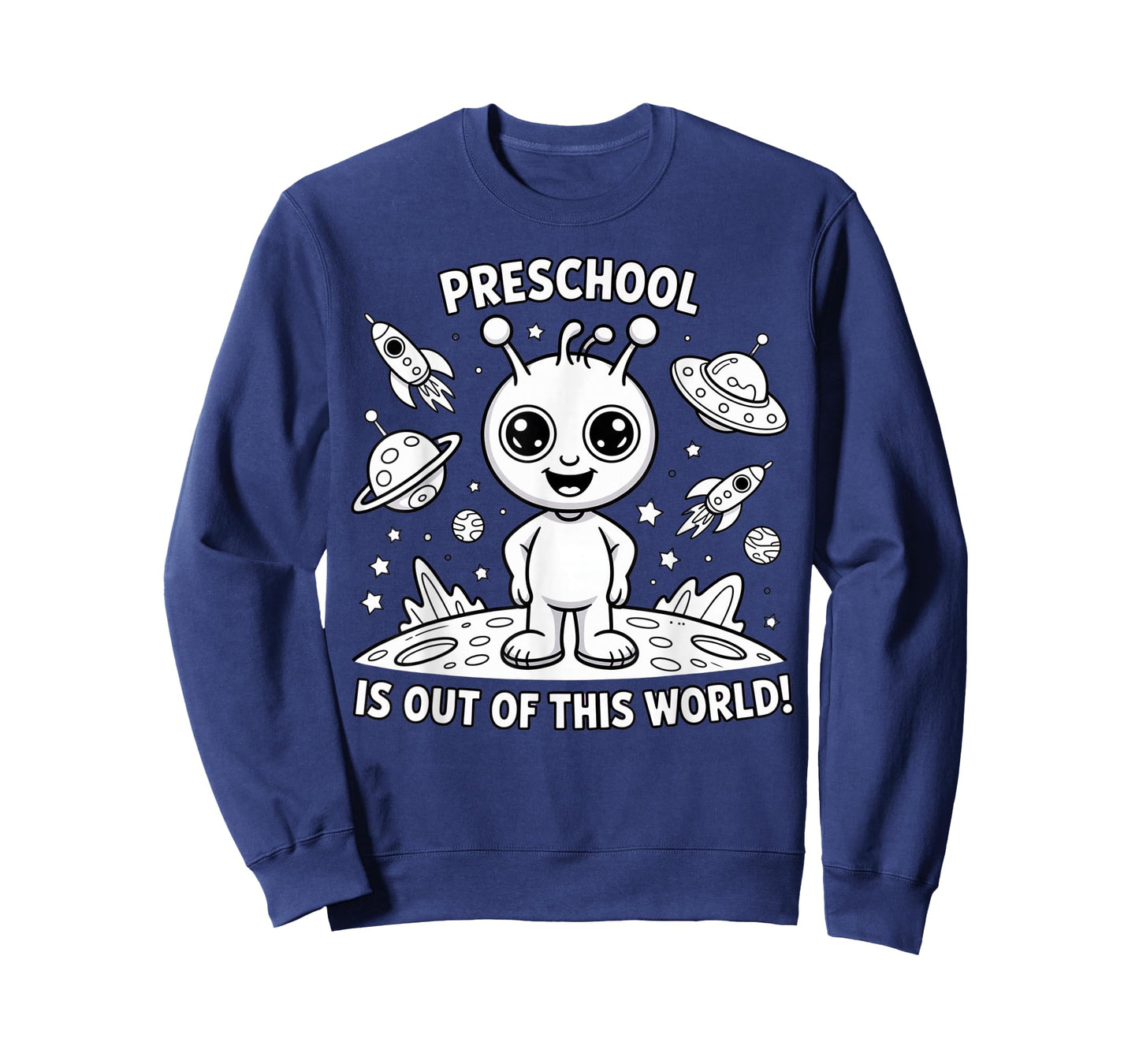 Preschool is Whale-y Great Funny Alien Space Theme T-Shirt