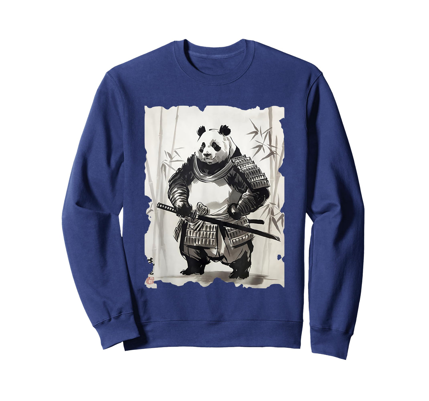 Panda Samurai Japanese Art - Vintage Panda Sumi-e Graphic T-Shirt