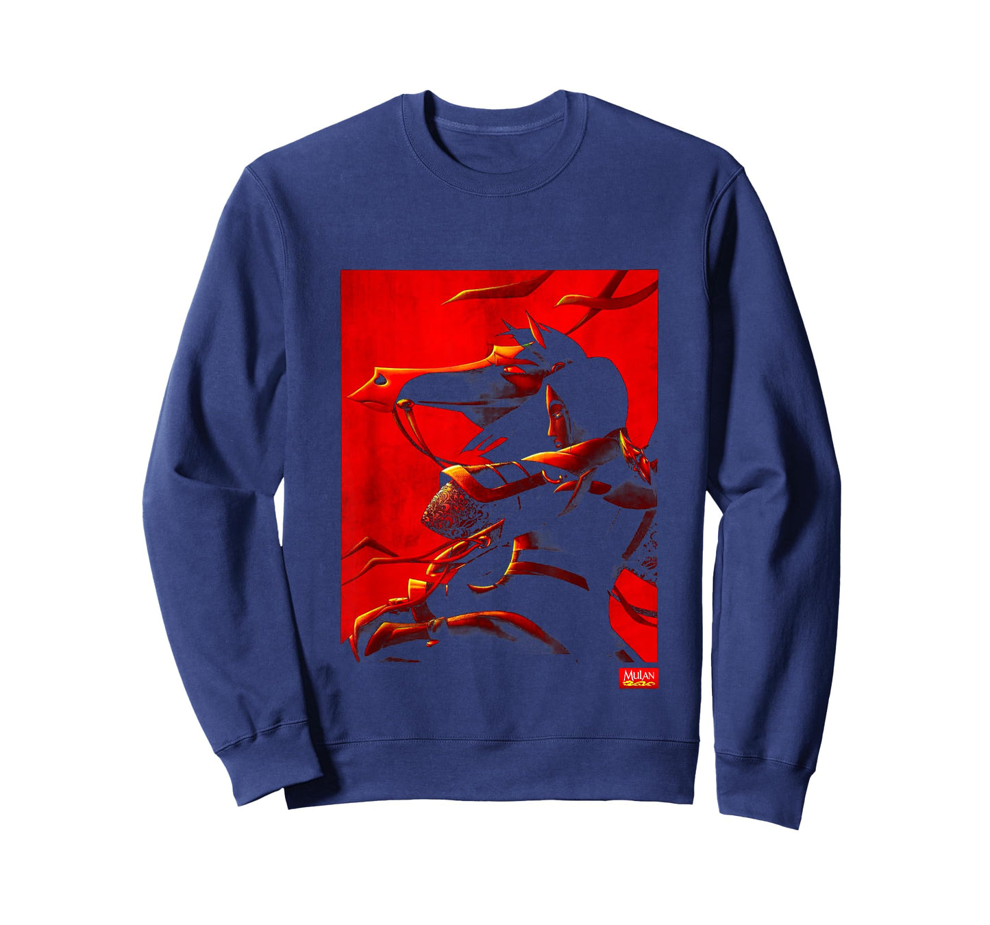 Disney Mulan and Khan Red Poster Graphic T-Shirt T-Shirt
