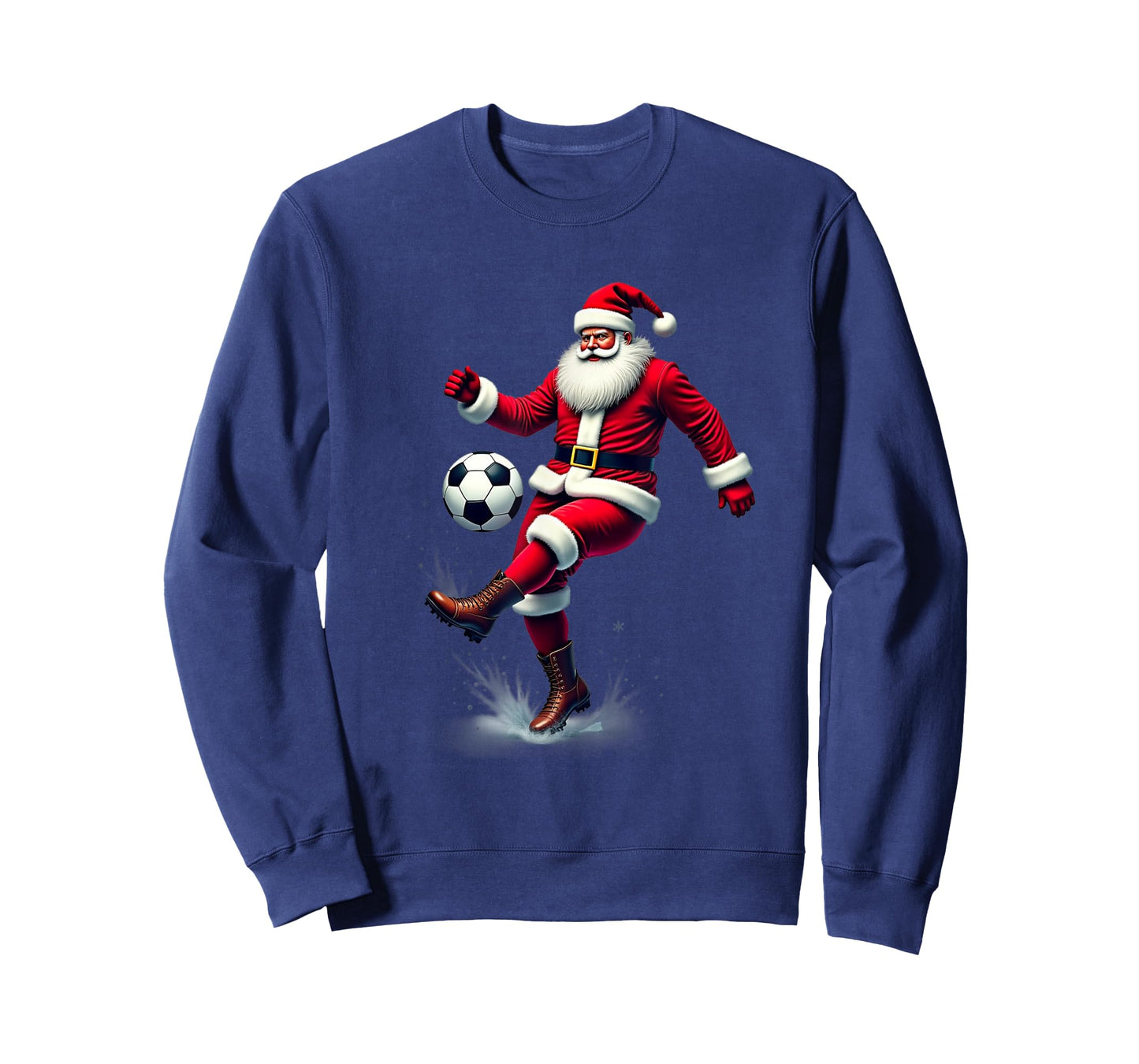 Santa Claus Soccer Player Christmas Sport Theme T-Shirt